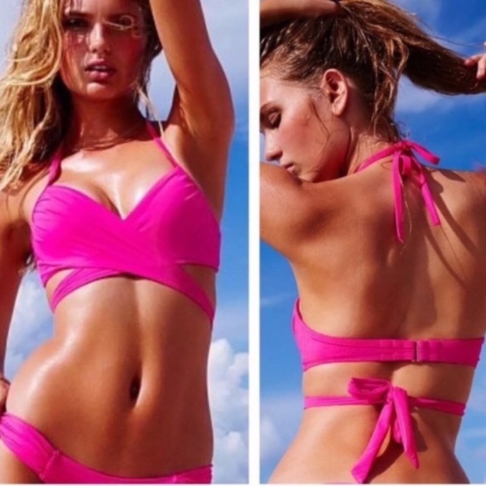 VICTORIA SECRET’S The Wrap Halter Bikini Top